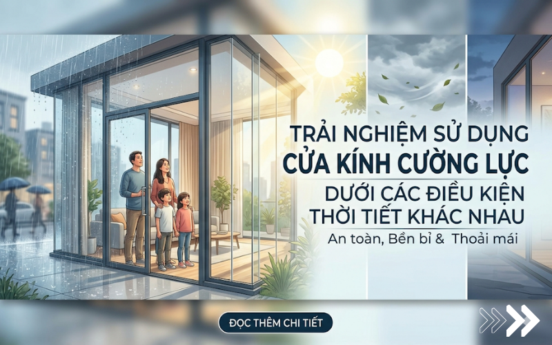 Trải nghiệm sử dụng cửa kính cường lực dưới các điều kiện thời tiết khác nhau